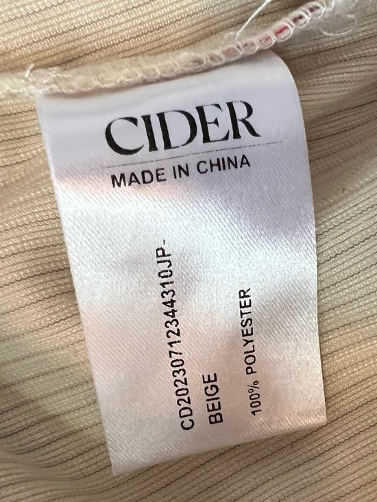 Cider Mushroom Print Corduroy Overalls Wide Leg Cottagecore Indie Beige L - Picture 9 of 9